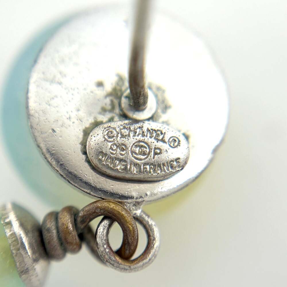 Chanel Cc Logo Earrings Silver-Tone #244033C72B - Picture 5 of 6